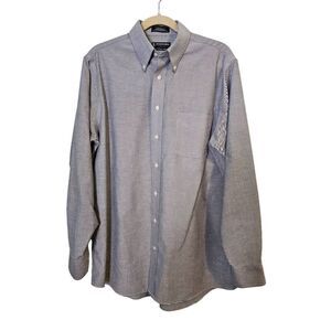 Stafford grey oxford regular fit button up shirt. Size 16 neck.